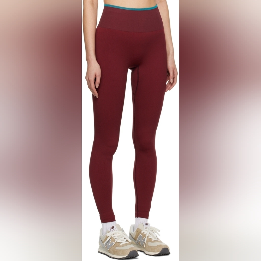 Outdoor Voices Burgundy Seamless 7/8 Leggings